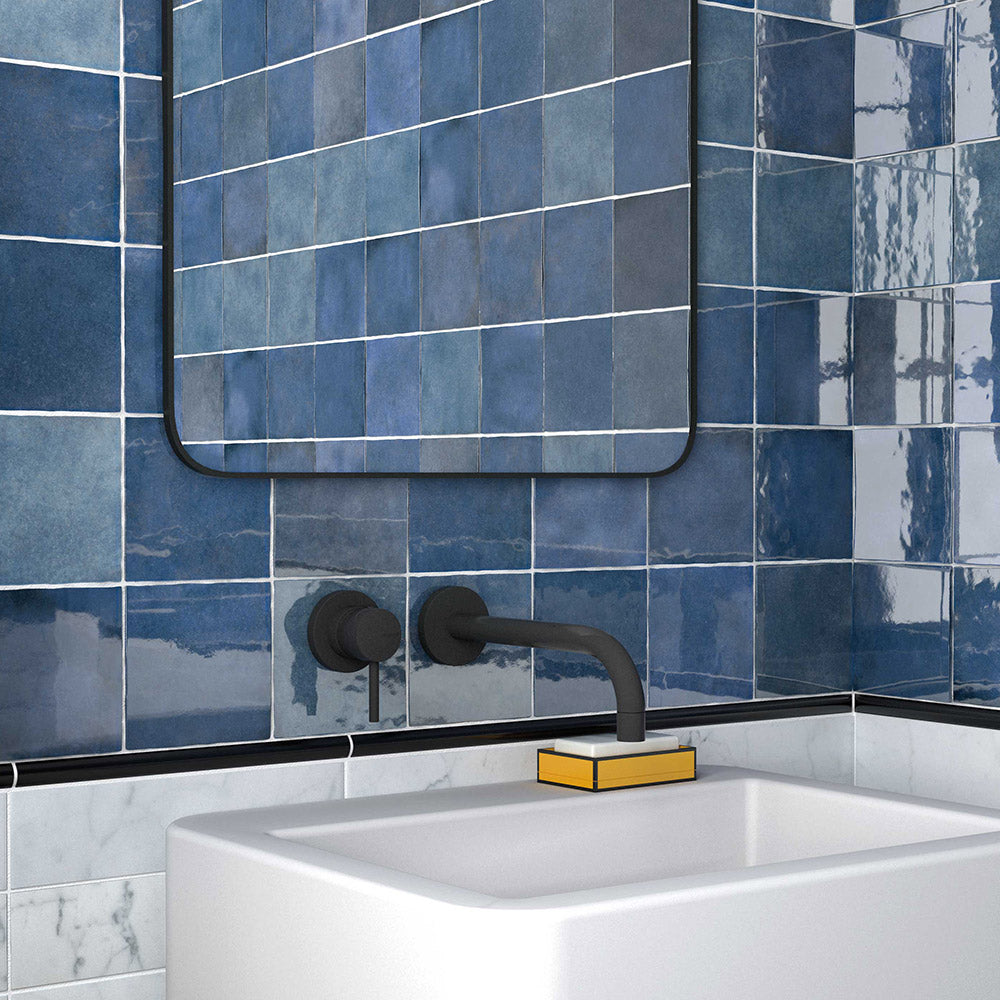 Sorrento Blue 132X132 Zellige Gloss Square Tile