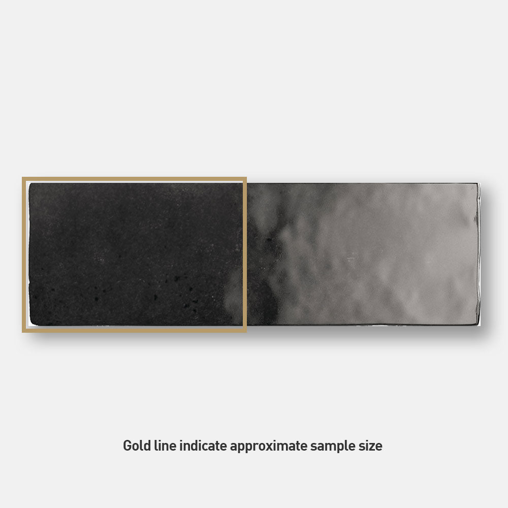 Sorrento Graphite 65X200 Zellige Gloss Subway Tile