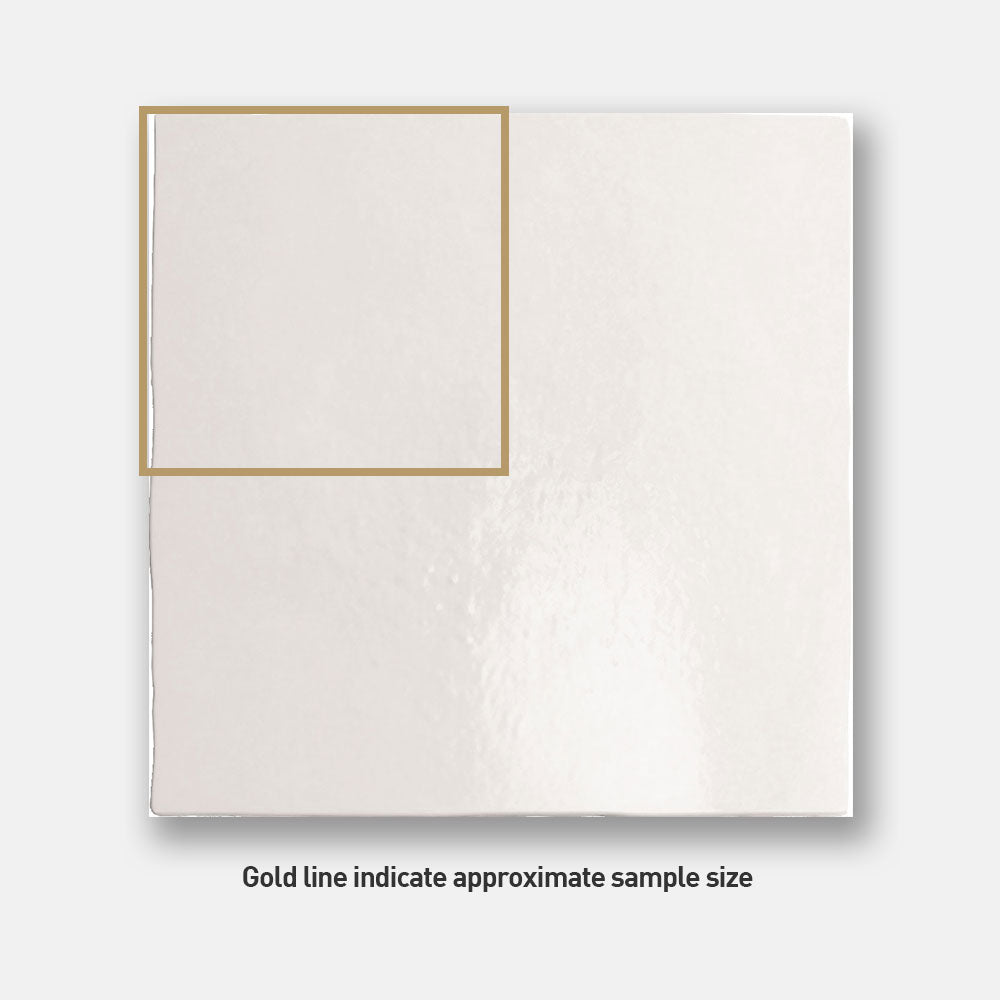 Sorrento White 132X132 Zellige Gloss Square Tile