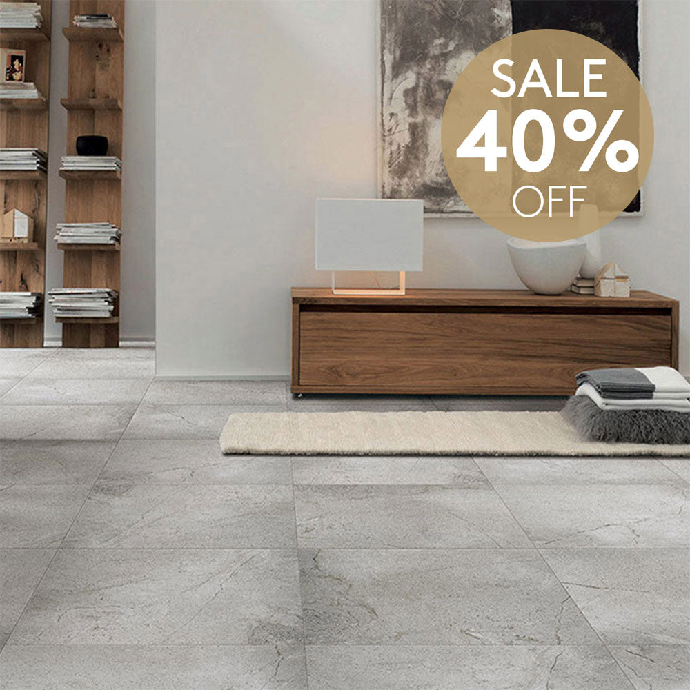 Stretto Grey 600x600 Stone Look Matt Porcelain Tile