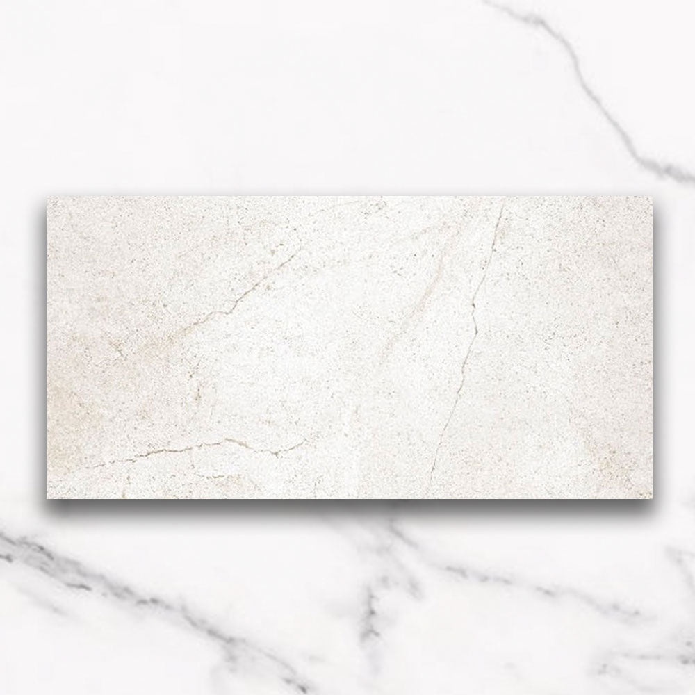 Stretto White 600x600 Stone Look Outdoor Porcelain Tile