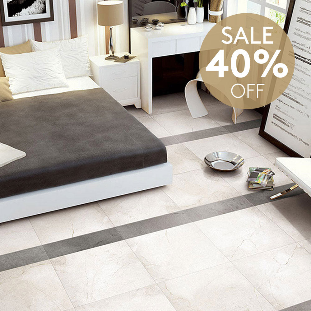 Stretto White 600x600 Stone Look Outdoor Porcelain Tile