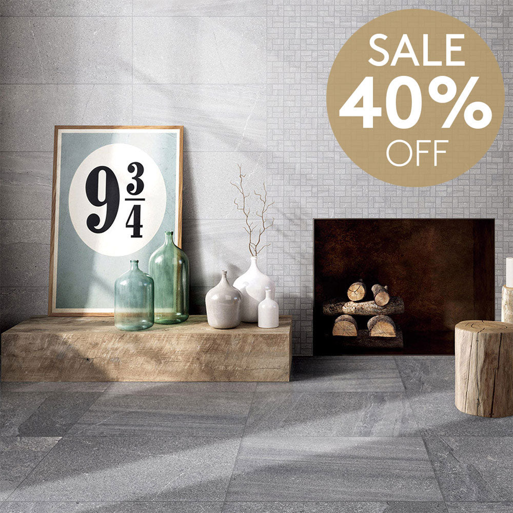 Symphony Dark Grey 600x600 Limestone Look Outdoor Porcelain Tile
