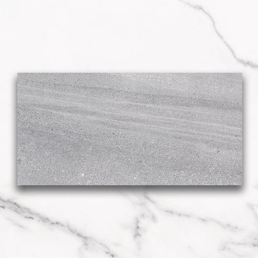 Symphony Grey 300x600 Limestone Look Matt Porcelain Tile
