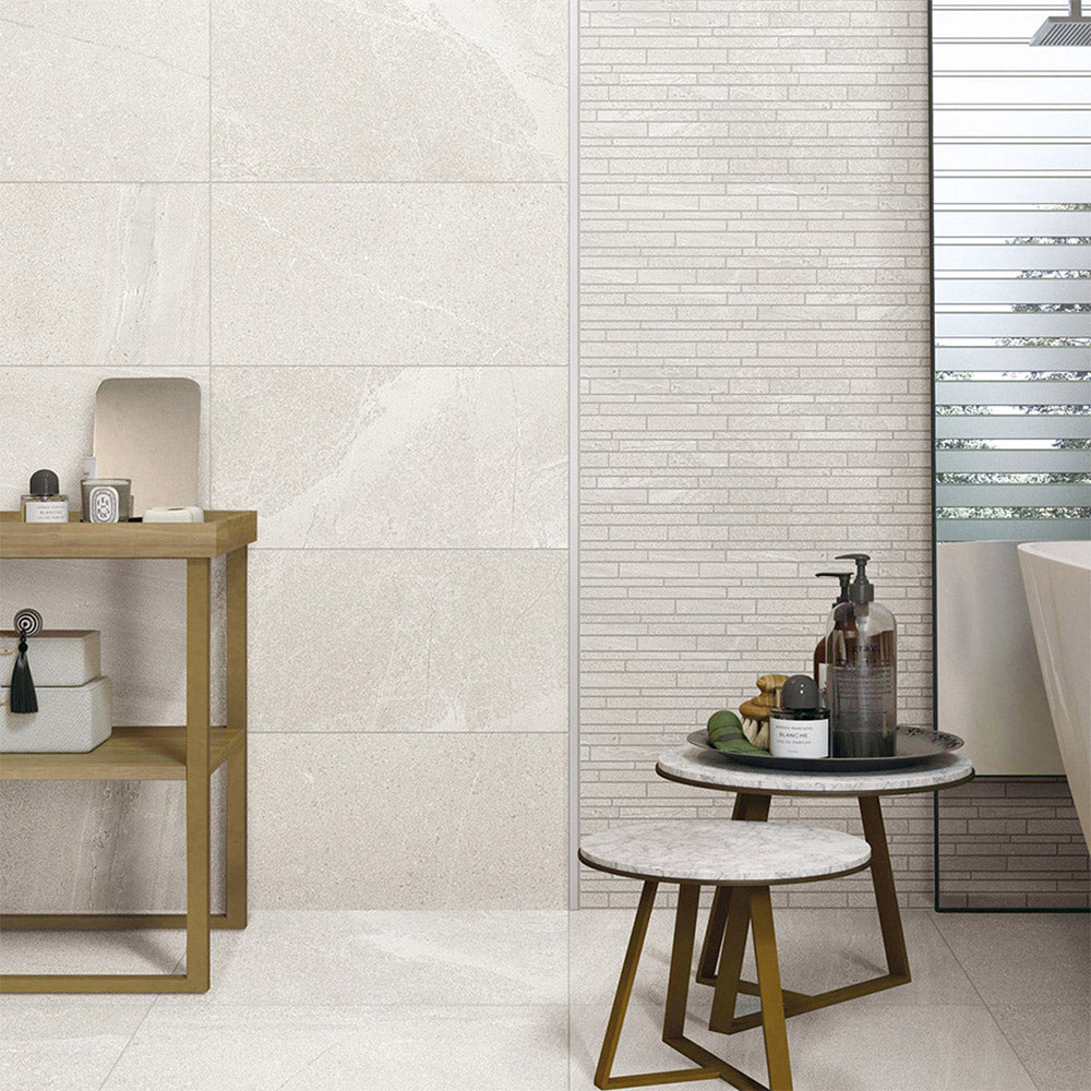 Symphony White 600x600 Limestone Look Outdoor Porcelain Tile