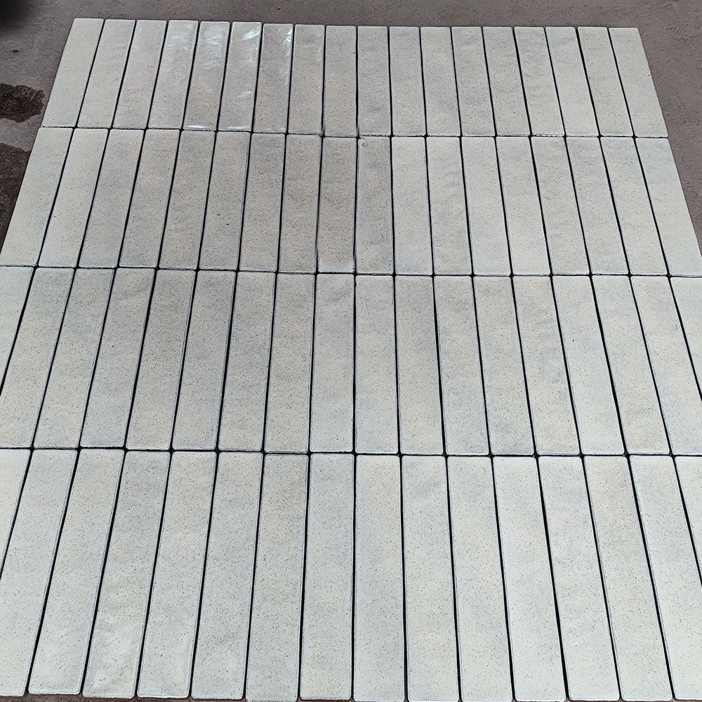 Mykonos Snow White 50X250 Zellige Matt Hand Made Subway Tile