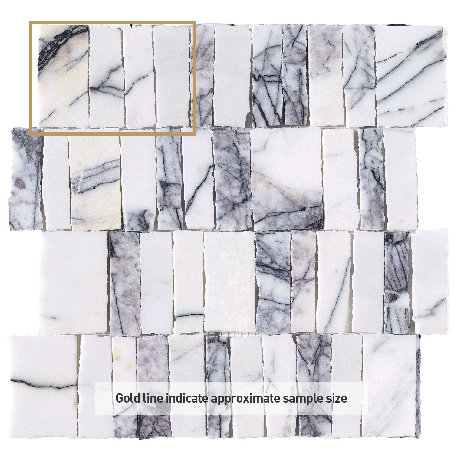 Palermo Calacutta Viola Matt Broken Mosaic (per sheet)