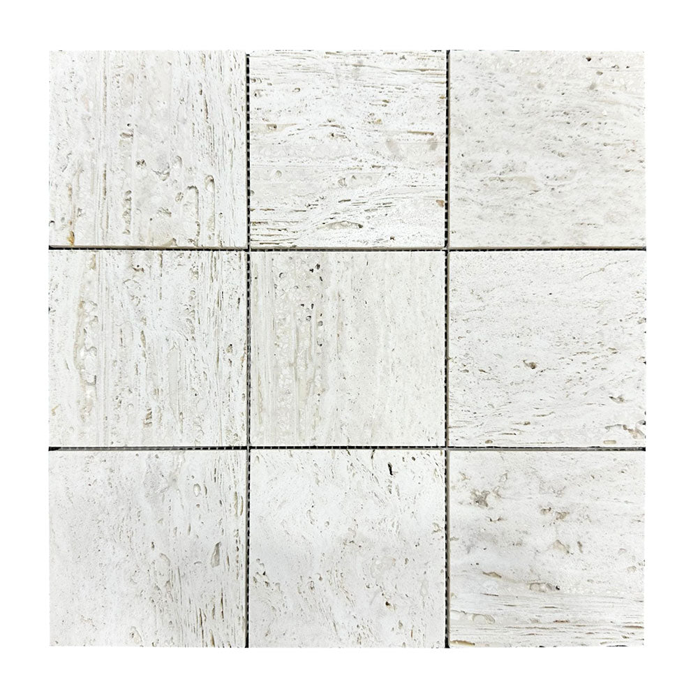 Palermo Travertine 100x100 Honed Mosaic (per sheet)