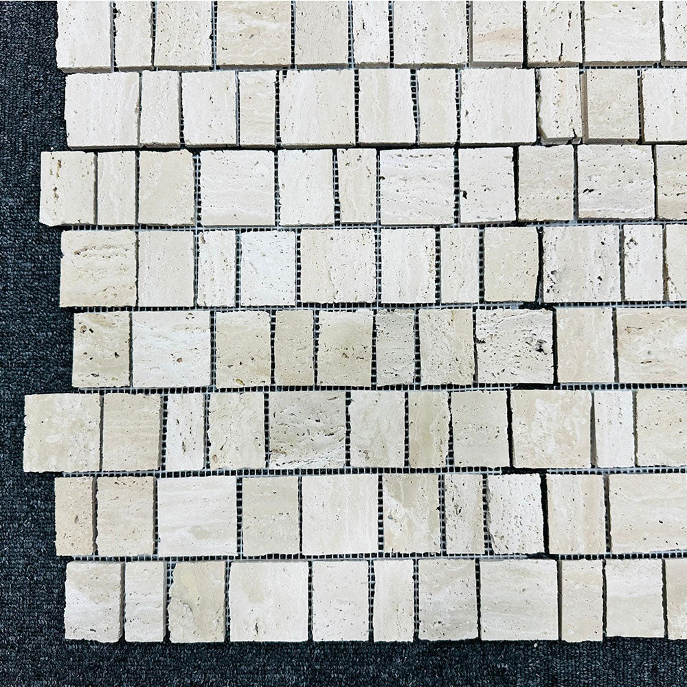 Palermo Travertine Honed Broken Mosaic (per sheet)