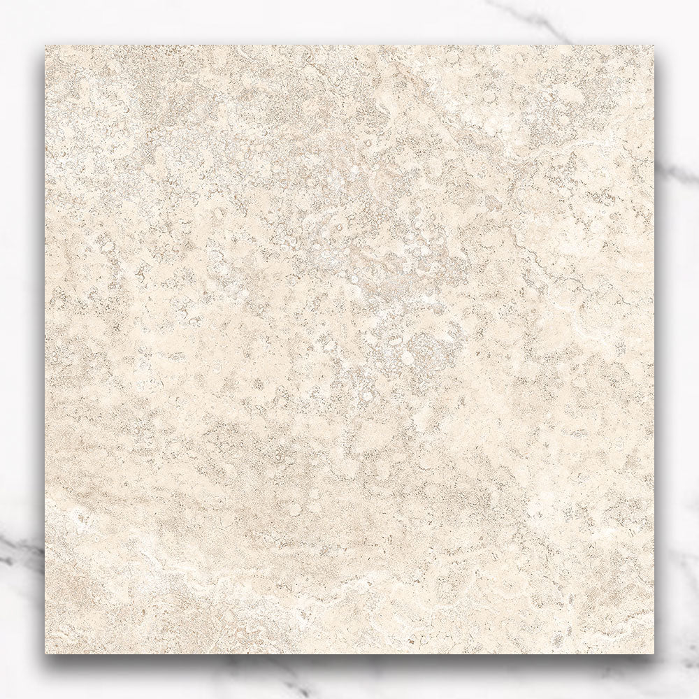 Talavera Beige Travertine CC 600x600 3D Matt Porcelain Tile