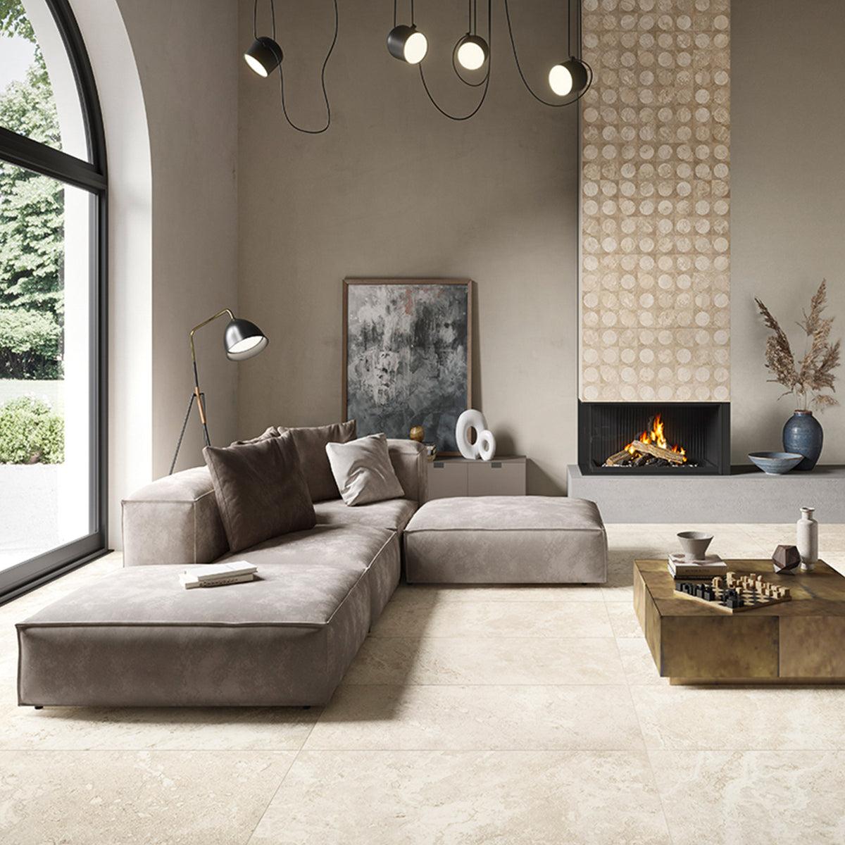 Talavera White Travertine CC 600x1200 Outdoor Porcelain Tile
