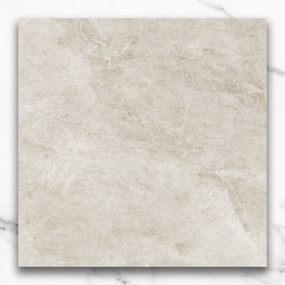 Tamera White 600x600 Honed Stone Look Porcelain Tile