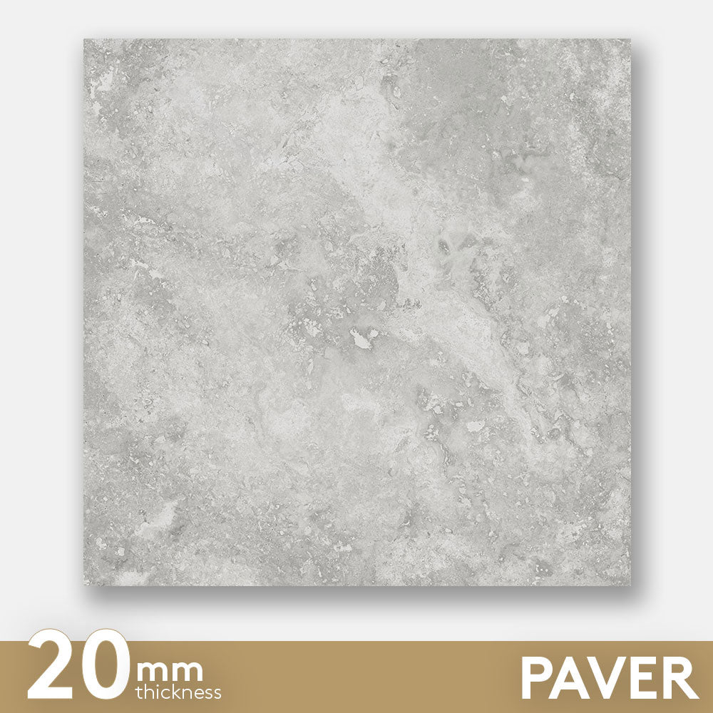 Tivoli Silver 600X600X20 Outdoor Porcelain Paver Tile