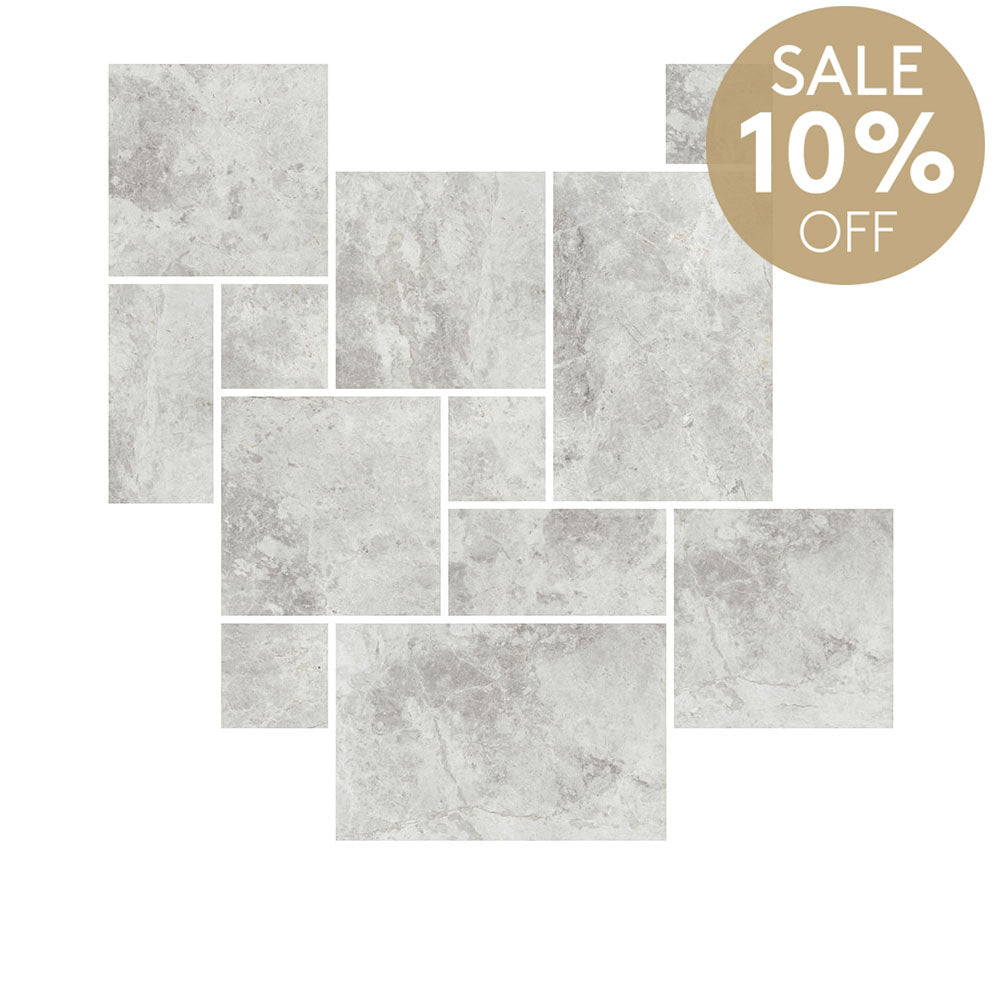 Turin Grey French Pattern Porcelain Tile