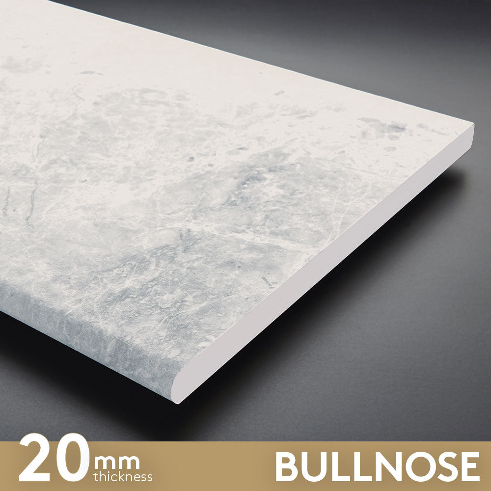 Turin White 400X600X20 Outdoor Porcelain Bullnose (per piece)