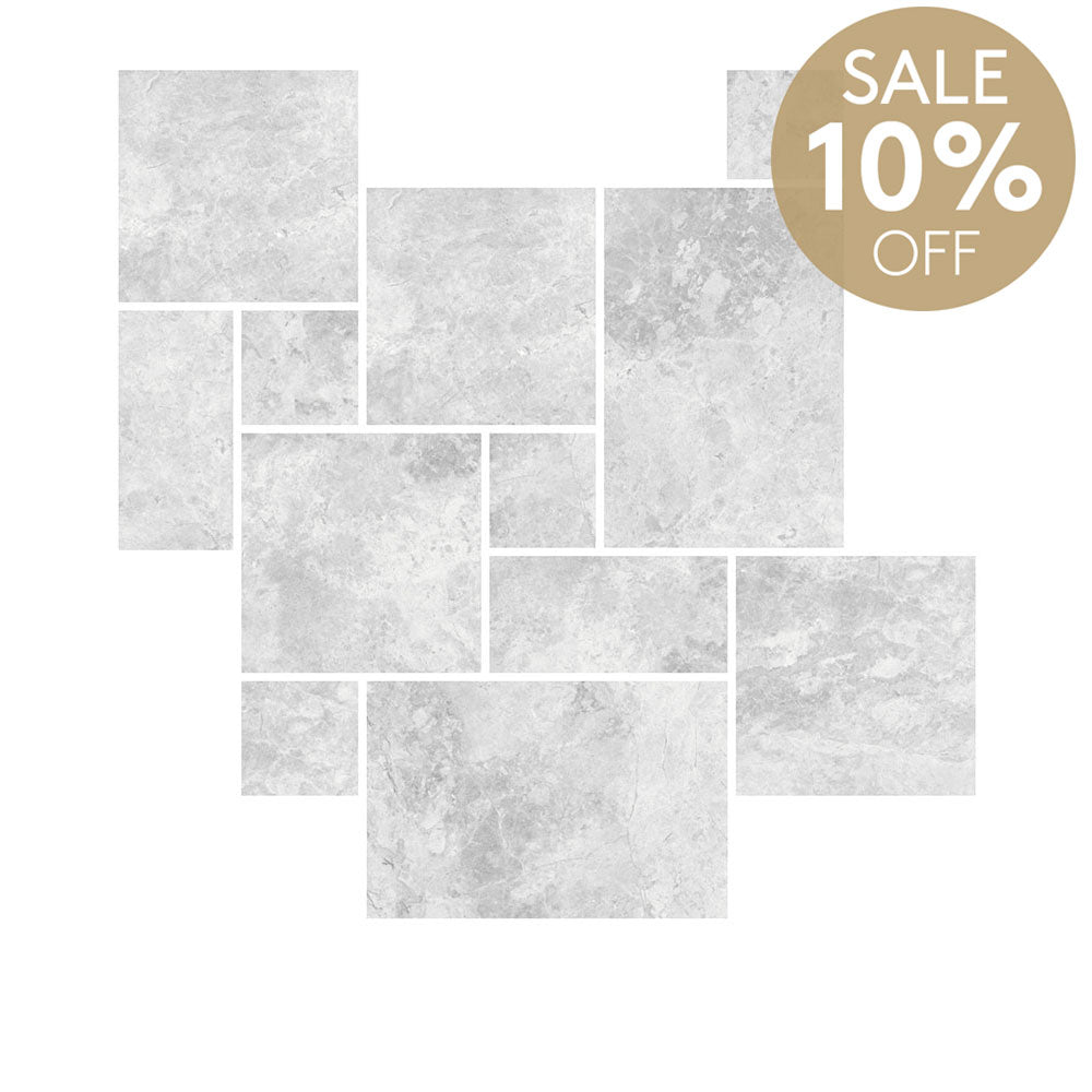 Turin White French Pattern Porcelain Tile