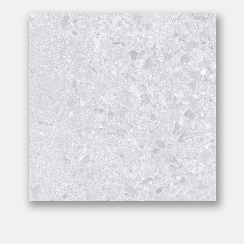 Verona White 600x600 Matt Terrazzo Porcelain Tile