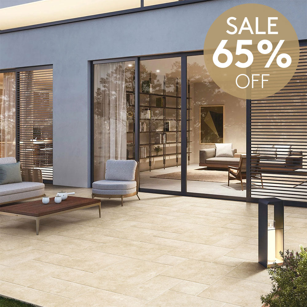 Salute Gold French Pattern Sandstone Look Porcelain Tile