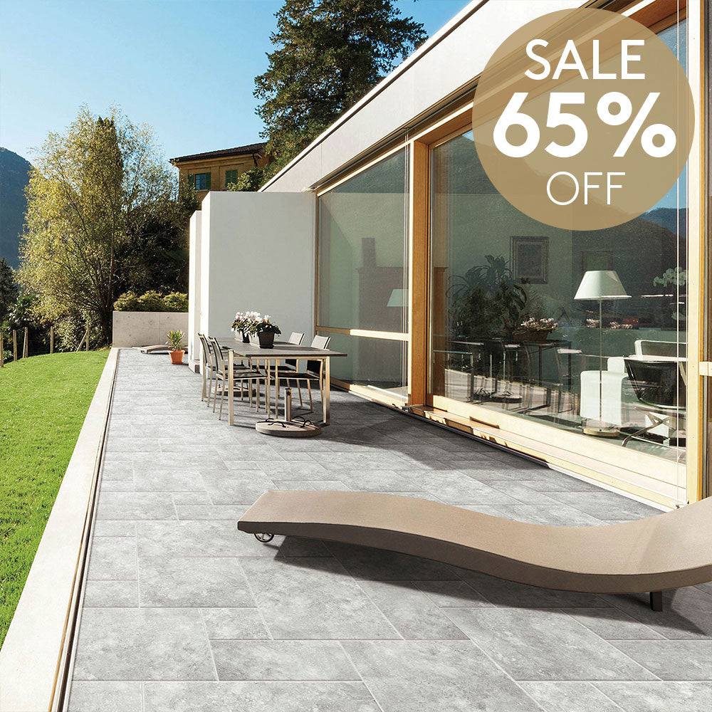 Salute Silver French Pattern Sandstone Look Porcelain Tile