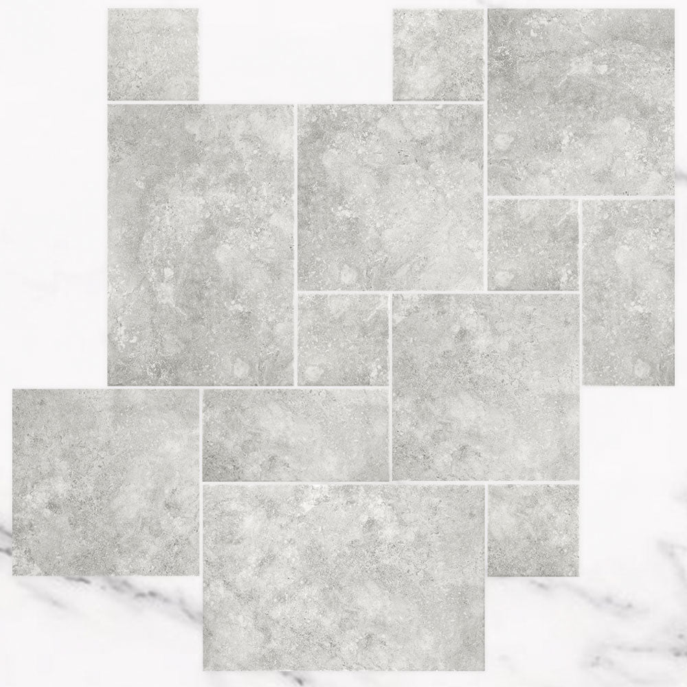 Salute Silver French Pattern Sandstone Look Porcelain Tile