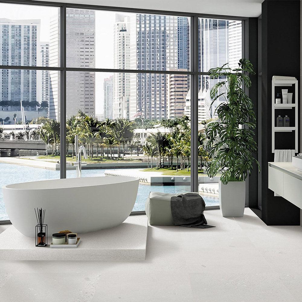 Berlin White 600x600 Lappato Porcelain Tile - Tile Lane