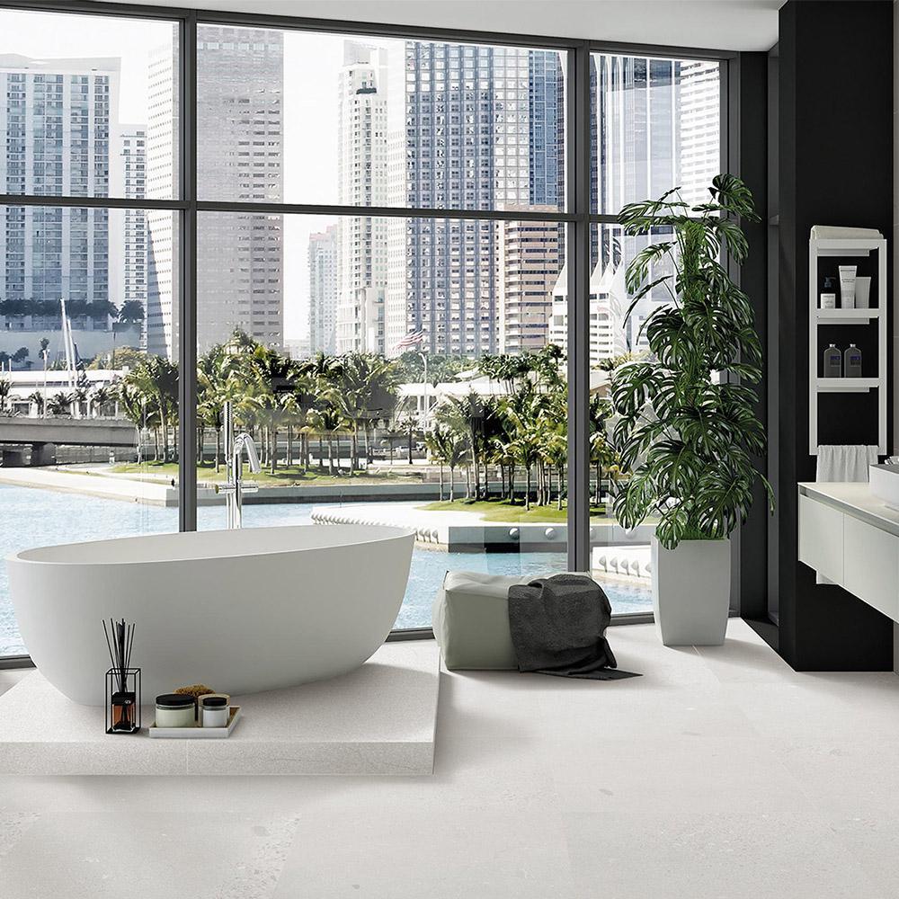 Berlin White 600x600 Matt Porcelain Tile - Tile Lane