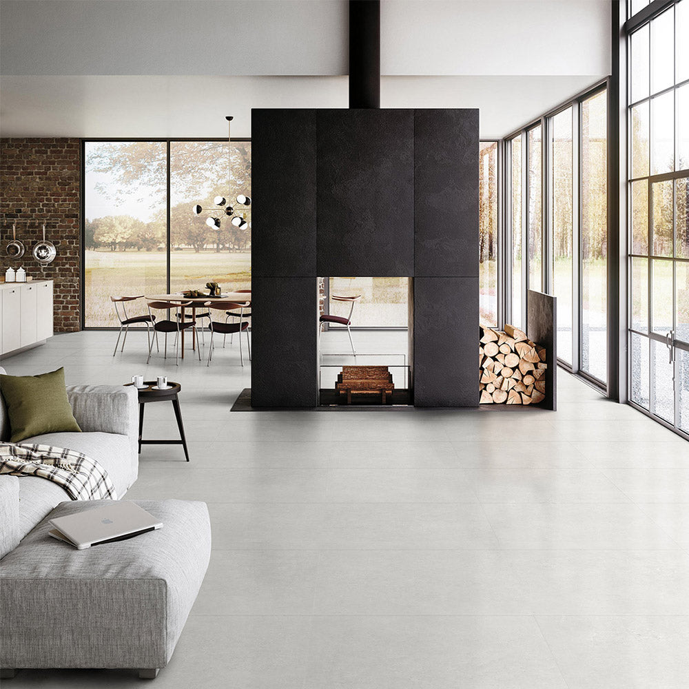 Galway White 300x600 Matt Concrete Look Porcelain Tile