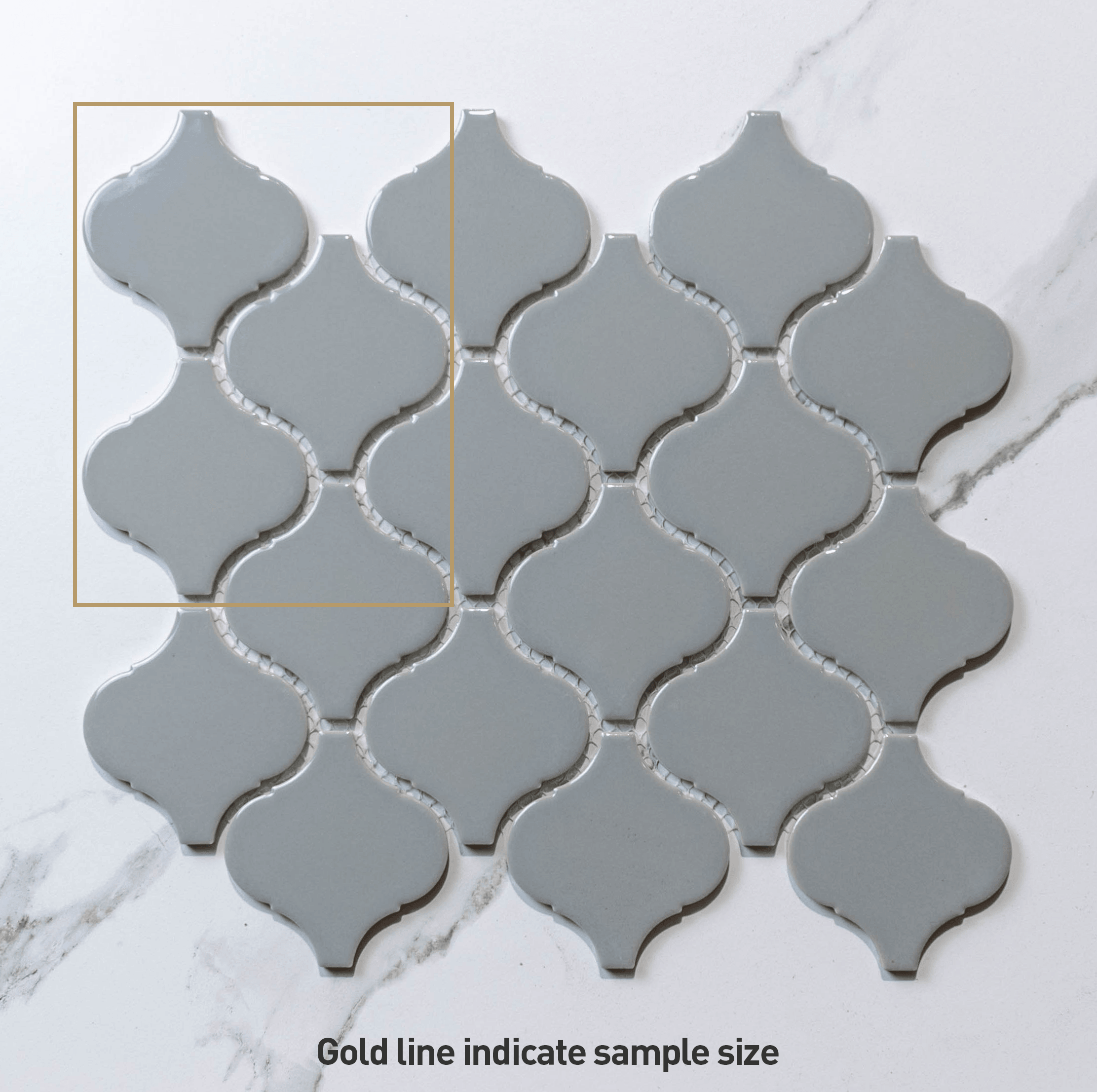 Lantern Grey 78x74 Gloss Tile - Tile Lane