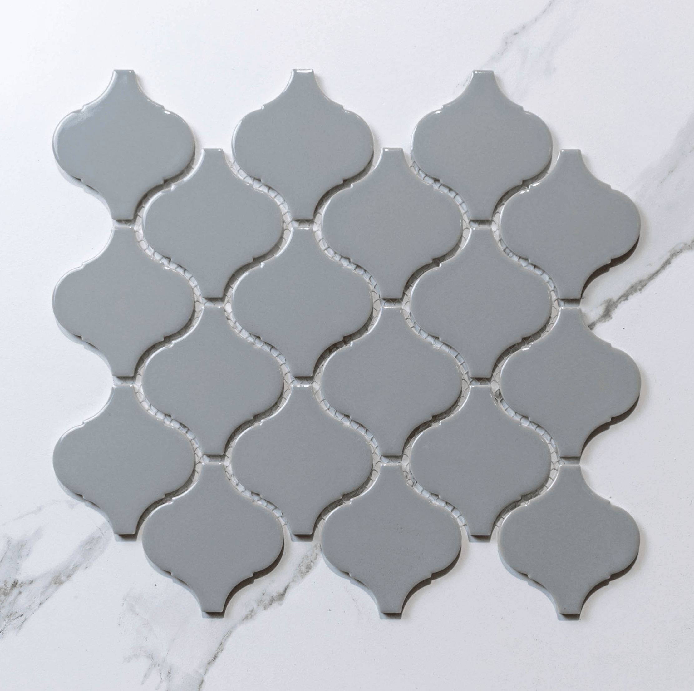 Lantern Grey 78x74 Gloss Tile - Tile Lane