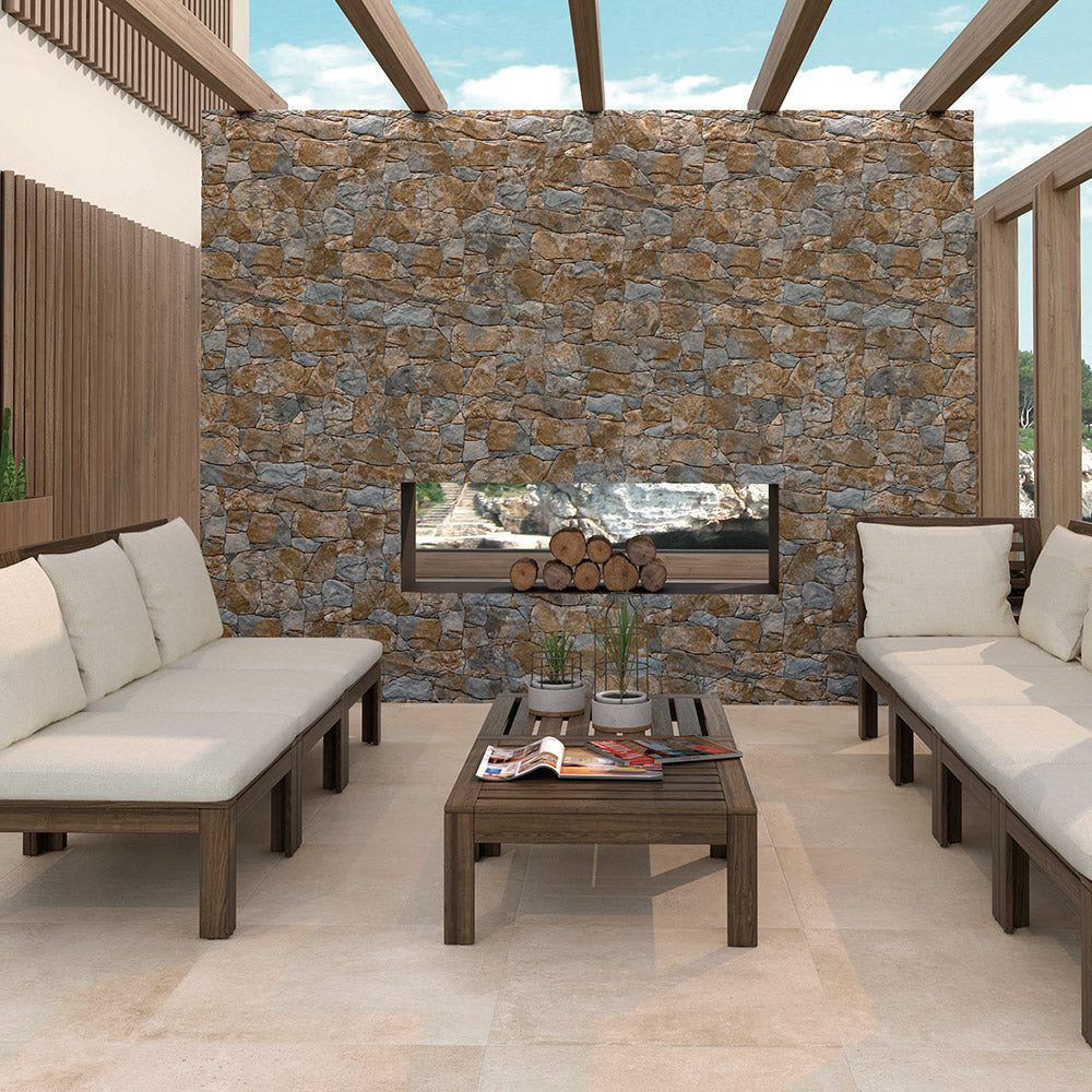 Valais Natural 333x650 Interlocking Porcelain Wall Cladding Tile