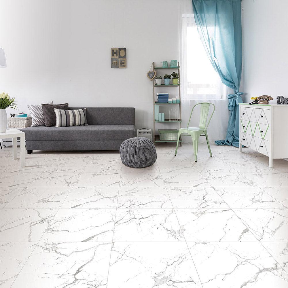 Venice Carrara 600X600 Matt Porcelain Tile - Tile Lane