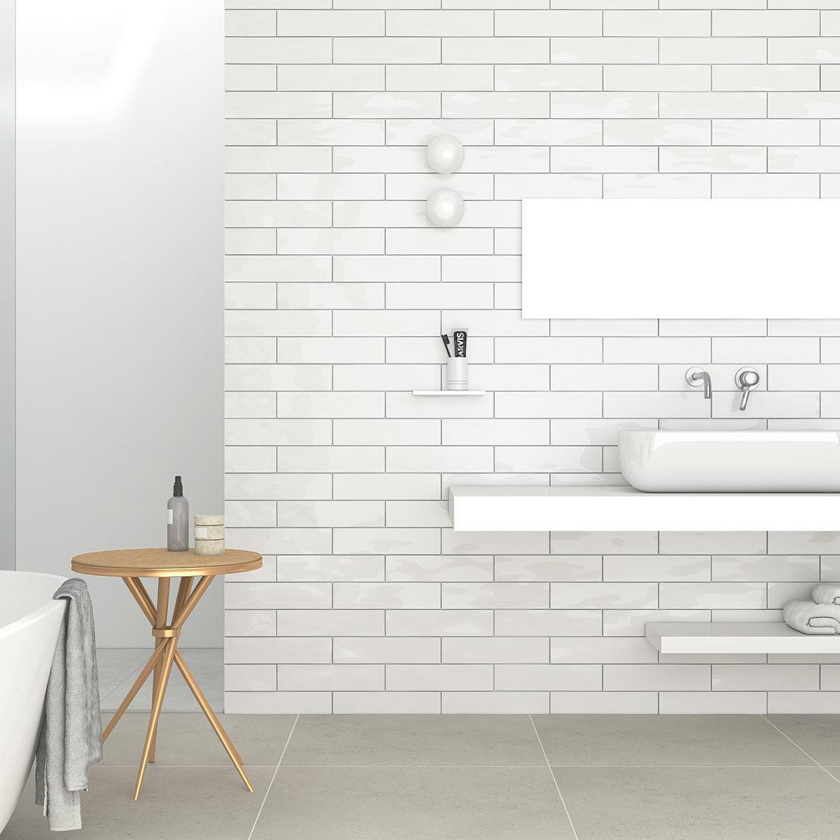 Metro Dark Grey Wave 68x280 Gloss Subway Tile - Tile Lane