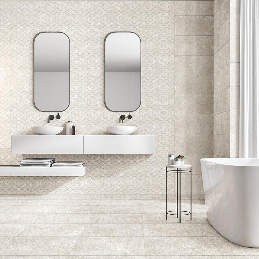 Prague White 300X400 Gloss Porcelain Tile - Tile Lane