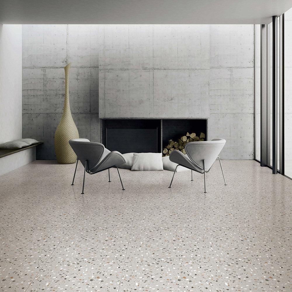 Roma Avenue 300x300 Matt Terrazzo Porcelain Tile - Tile Lane