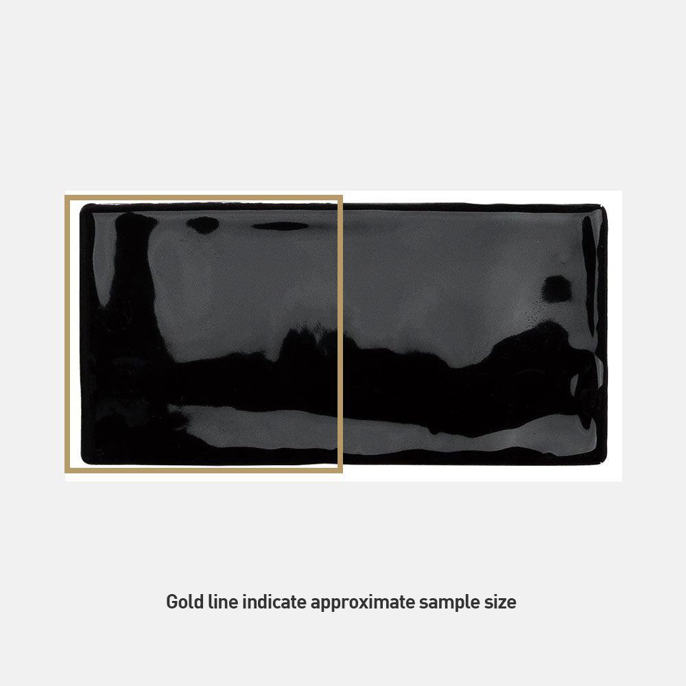 Santorini Midnight Black 76X152X9 Gloss Subway Tile - Tile Lane